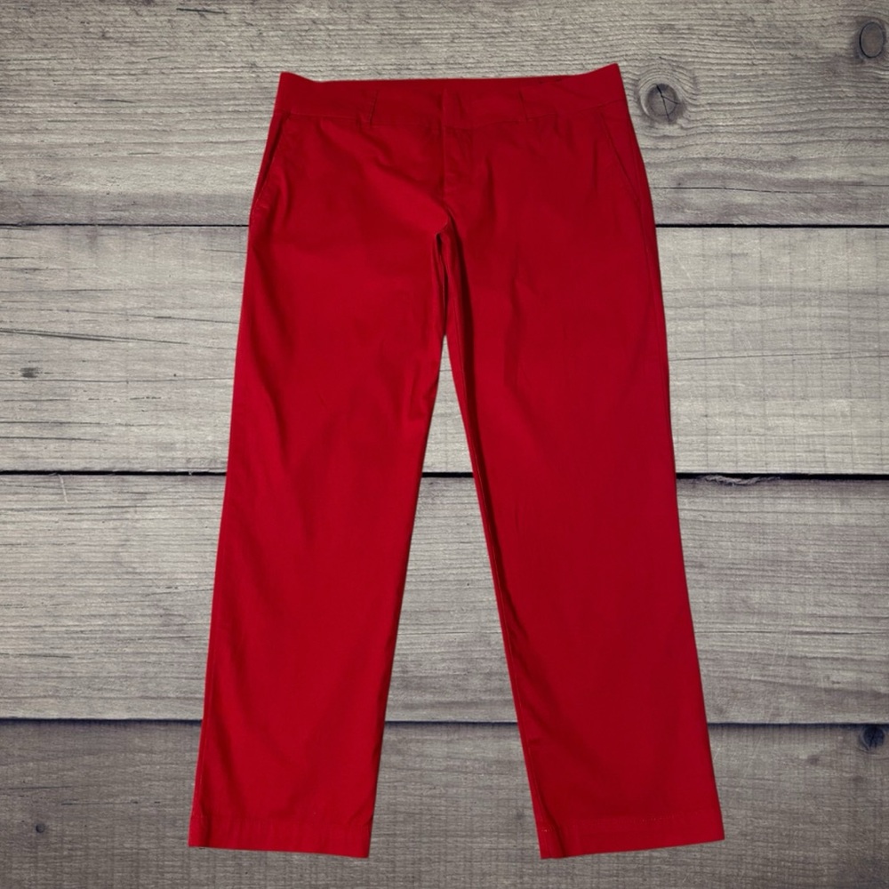 KUT From The Kloth Skinny Crop Womens 8 Trousers Chinos Red Stretch